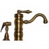 WHI-WHVEG3-1098-AB Vintage III single lever entertainment/prep faucet with traditional swivel spout and solid brass side spray